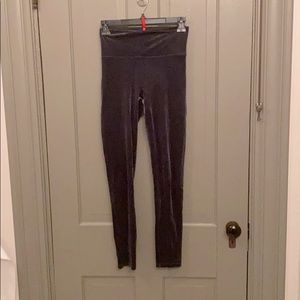 Navy velvet leggings